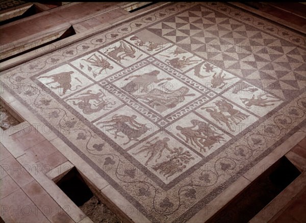MOSAICO ROMANO-LOS DOCE TRABAJOS DE HERCULES
MADRID, MUSEO ARQUEOLOGICO NACIONAL
MADRID

This image is not downloadable. Contact us for the high res.