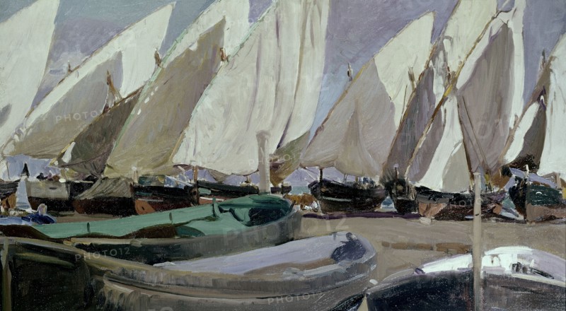 Sorolla, Voiles au soleil couchant