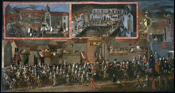 Pérez de Holguín, Entrée du vice-roi et archevêque Morcillo à Potosí