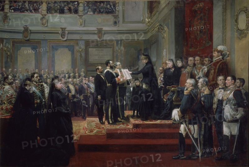Sorolla, Her Majesty Queen Regent Doña Maria Cristina Swearing on the Constitution