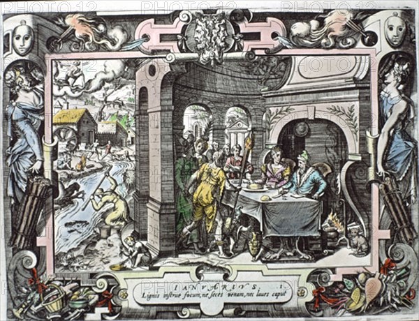 CALENDARIO - EL MES DE ENERO - S XVI
SAN LORENZO DEL ESCORIAL, MONASTERIO-BIBLIOTECA
MADRID

This image is not downloadable. Contact us for the high res.