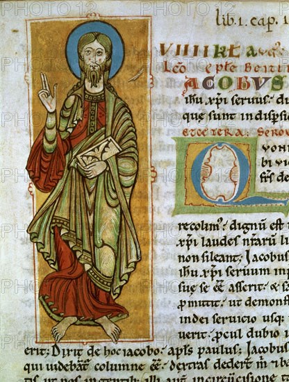 CODICE CALIXTINO - S XII-LIBRO 1-CAPITULO 1-DETALLE Y CONJUNTO DE PAGINA
SANTIAGO DE COMPOSTELA, BIBLIOTECA CATEDRAL
CORUÑA