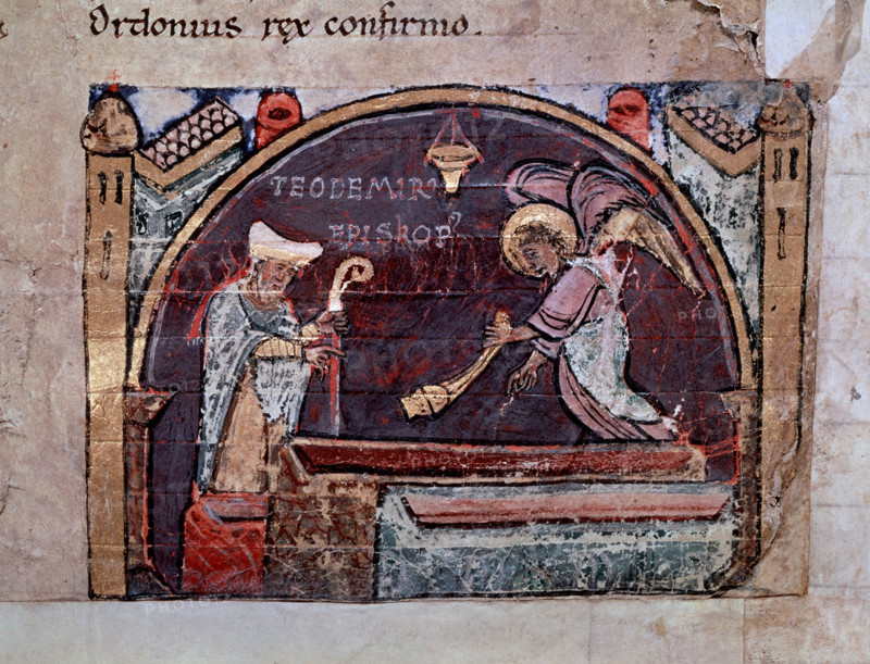 Teodomoro discovering St. James' sepulchre