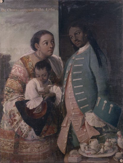 CABRERA MIGUEL 1695/1768
MESTIZAJE - DE CHINO CAMBUJO E INDIA : LOBA - MEXICO - 1763
MADRID, MUSEO DE AMERICA
MADRID