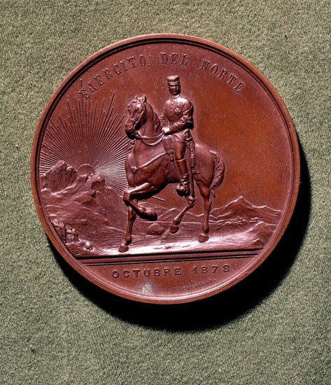 CASTELL VICENTE
MEDALLA CONMEMORATIVA - EL EJERCITO DEL NORTE -OCTUBRE  1878 -ALFONSO XII ECUESTRE
MADRID, COLECCION MARQUES DE LOZOYA
MADRID