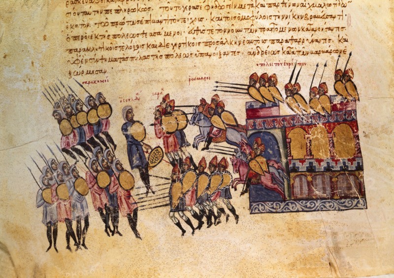 Skylitzes, Combat entre les byzantins et les arabes
