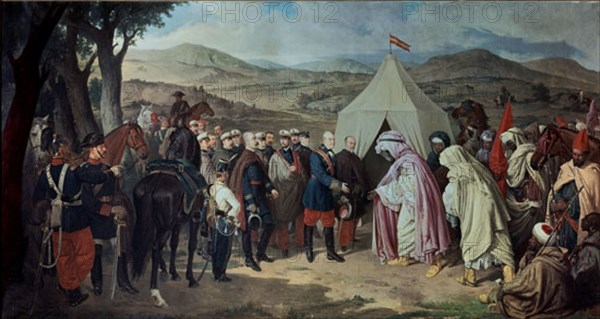 CHAVES J
ENTREVISTA DEL GENERAL O´DONNEL CON EL PRINCIPE MULEEY-EL ABAAS PARA FIRMAR P. DE WAD-RAS- O/L- 1860
MADRID, MUSEO DEL EJERCITO
MADRID