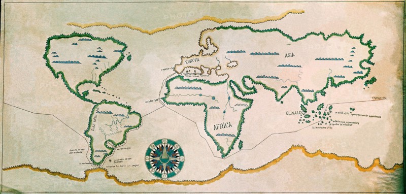 Map of Magellan's expedition