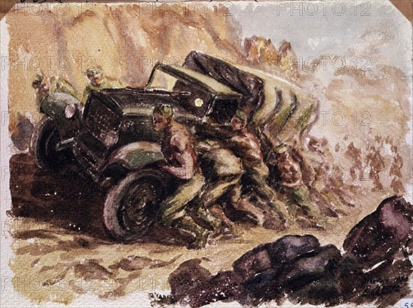 KEMER A
CUANDO EL MOTOR NO PUEDE EL HOMBRE AYUDA - GUERA CIVIL ESPAÑOLA -
MADRID, ARCHIVO HISTORICO MILITAR
MADRID

This image is not downloadable. Contact us for the high res.