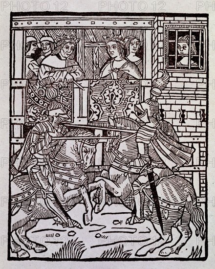SAN PEDRO DIEGO DE 
CARCEL DE AMOR-GRABADO POR ROSEMBACH EN 1493-ORIGINAL EN MUS BRITANICO
MADRID, BIBLIOTECA NACIONAL RAROS
MADRID

This image is not downloadable. Contact us for the high res.