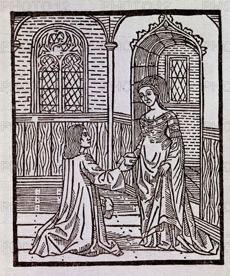 SAN PEDRO DIEGO DE 
CARCEL DE AMOR GRABADO POR ROSEMBACH EN 1493-ORIGINAL EN MUS BRITANICO
MADRID, BIBLIOTECA NACIONAL RAROS
MADRID

This image is not downloadable. Contact us for the high res.
