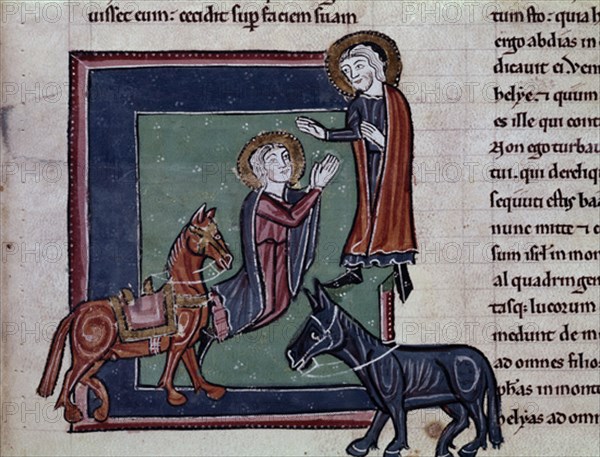 BIBLIA S XIII-TOMO I-ELIAS DA A ABDIAS UN MENSAJE PARA ACAB-LIBRO 1º REYES AL 18- MINIATURA GOTICA
MADRID, ACADEMIA DE HISTORIA
MADRID