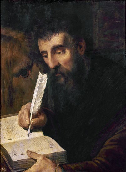 MOL PEETER VAN 1599-1650
SAN MARCOS ESCRIBIENDO EL EVANGELIO-TABLA 64x49 CM     NP 1939
MADRID, MUSEO DEL PRADO-PINTURA
MADRID