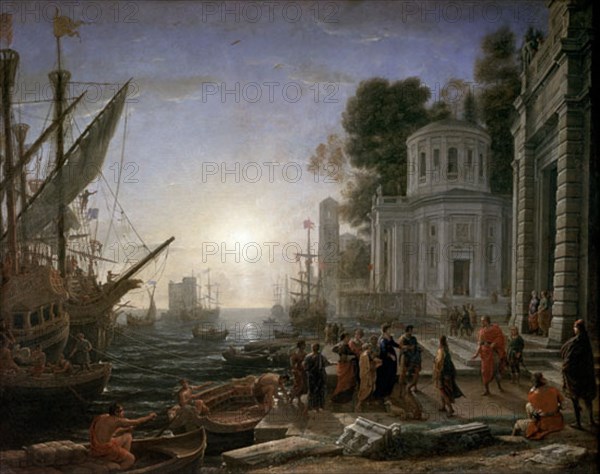 LORENA CLAUDIO DE 1600/82
DESEMBARCO DE CLEOPATRA-119x168 CM- S XVII-BARROCO-CLASICISMO FRANCES
PARIS, MUSEO LOUVRE-INTERIOR
FRANCIA