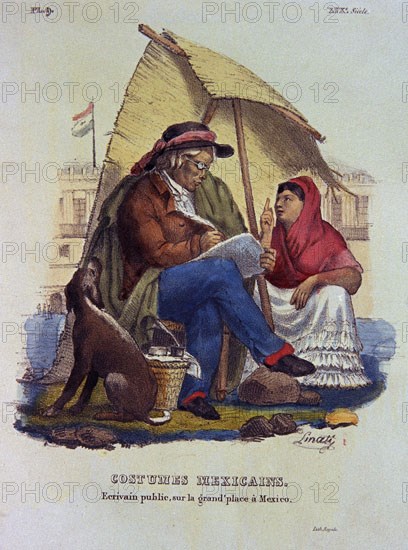 LINATI DE PREVOST CLAUDIO 1790/1832
LIBRO "TRAJES CIVILES,MILITARES Y RELIGIOSOS DE MEXICO"1828-ESCRIBA PUBLICO EN PLAZA DE MEXICO
MADRID, MUSEO DE AMERICA
MADRID