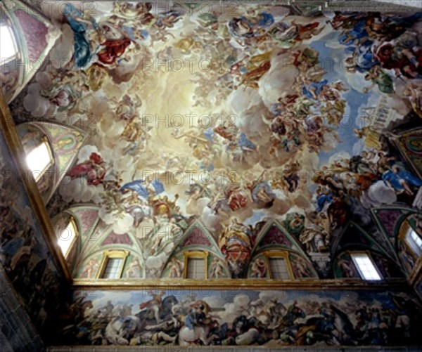 GIORDANO LUCA 1632/1705
FRESCOS-CUPULA DE LA ESCALERA PRINCIPAL
SAN LORENZO DEL ESCORIAL, MONASTERIO-INTERIOR
MADRID

This image is not downloadable. Contact us for the high res.