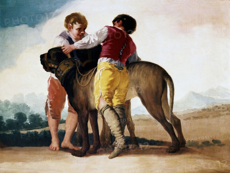 Goya, Deux garçons et un mâtin