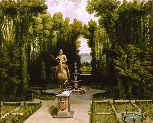 ANONIMO SIGLO XVII MADRID
VISTA DE LOS JARDINES DE LA CASA DE CAMPO-1,15X1,70-I.N.1782
Madrid, public museum