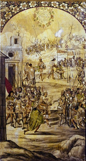 GONZALEZ MIGUEL Y JUAN
CONQUISTA DE MEXICO- ENTRA HERNAN CORTES EN ZEMPOALA Y ES RECIBIDO POR EL CACIQUE GORDO-1698
MADRID, MUSEO DE AMERICA
MADRID