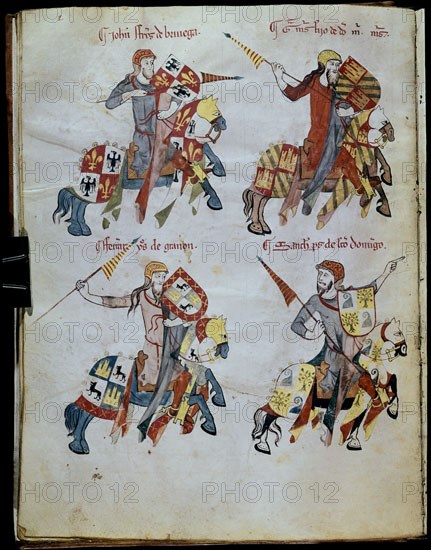 LIBRO DE LOS CABALLEROS DE LA ORDEN DE SANTIAGO - 1361 - FOLIO 28 V - FERNANDEZ DE BRIUEGA - MARTINE
BURGOS, ARCHIVO MUNICIPAL
BURGOS

This image is not downloadable. Contact us for the high res.