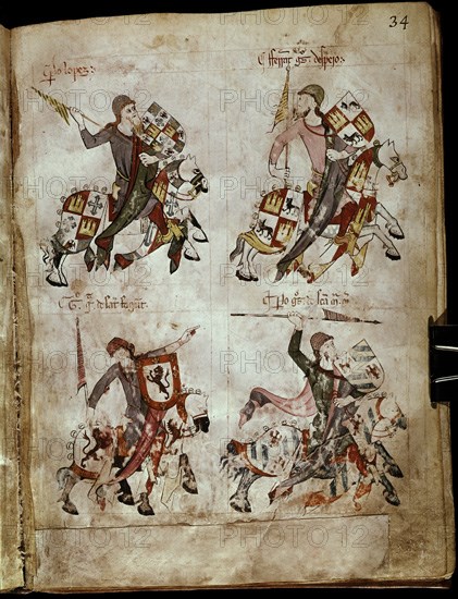 LIBRO DE LOS CABALLEROS DE LA ORDEN DE SANTIAGO - 1361 - FOLIO 34 - LOPEZ - GONZALEZ - GARCIA
BURGOS, ARCHIVO MUNICIPAL
BURGOS

This image is not downloadable. Contact us for the high res.