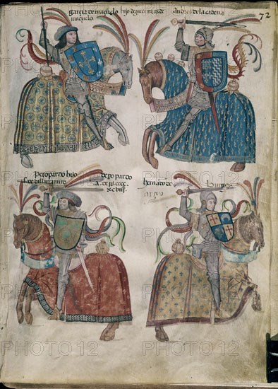 LIBRO DE LOS CABALLEROS DE LA ORDEN DE SANTIAGO - 1361 - FOLIO 72 - MAZUELO - CADENA - PARDO - BURGO
BURGOS, ARCHIVO MUNICIPAL
BURGOS