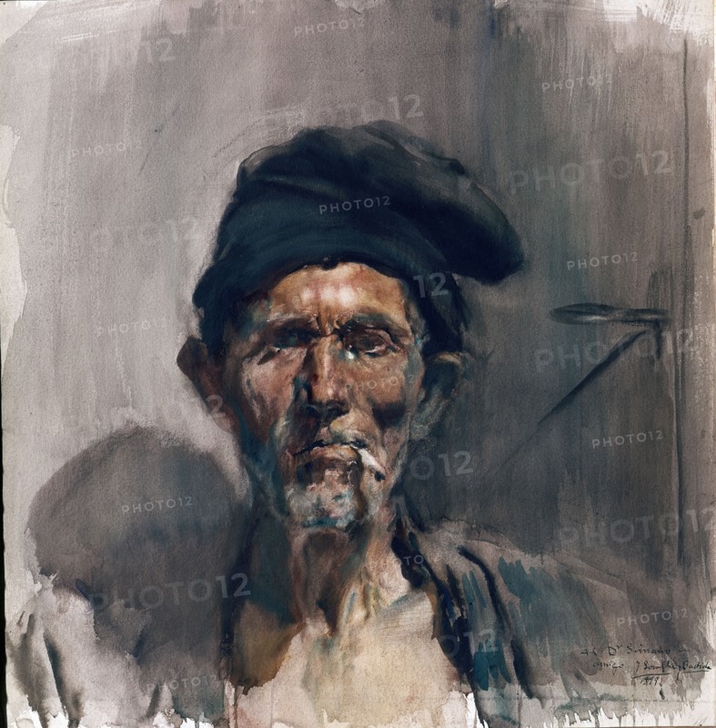 Sorolla, Le vieil homme à la cigarette