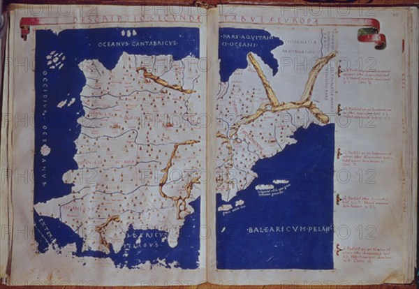 TOLOMEO CLAUDIO 100/170 DC
MAPA DE ESPAÑA S II - MANUSCRITO DEL S XV-VIT 19 -
SAN LORENZO DEL ESCORIAL, MONASTERIO-BIBLIOTECA
MADRID