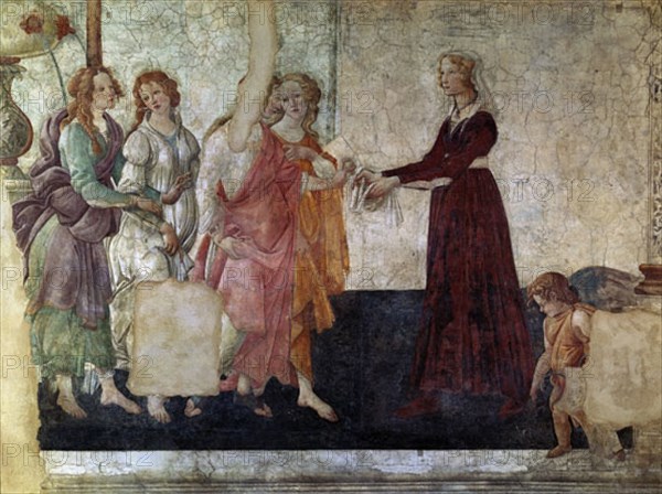 BOTTICELLI SANDRO 1444/1510
FRESCO-VENUS Y LAS GRACIAS CON UNA JOVEN-PROCEDE VILLA LEMMI-1482
PARIS, MUSEO LOUVRE-INTERIOR
FRANCIA

This image is not downloadable. Contact us for the high res.