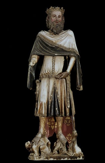 CASCALLS JAUME
ESTATUA DE SAN CARLOMAGNO PROBABLE PEDRO IV DE ARAGON-1345-ALABASTRO
GERONA, MUSEO DIOCESANO
GERONA