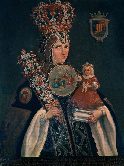 RETRATO DE SOR JUANA DE LA CRUZ - BIZNIETA DE HERNAN CORTES - MEXICO - S XVII
MADRID, MUSEO DE AMERICA
MADRID
