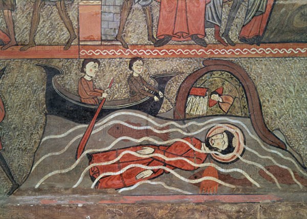 MARTORELL BERNAT 1400?/50
FRONTAL ROMANICO-SANTIAGO APOST.FLOTANDO-PROC S CLEMENTE TAHULL
BARCELONA, MUSEO DE ARTE CATALUÑA
BARCELONA