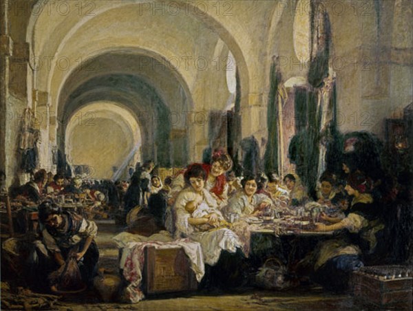 BILBAO GONZALO 1860/1938
LAS GIGARRERAS  O LA REAL FABRICA DE TABACOS DE SEVILLA - 1915
SEVILLA, MUSEO BELLAS ARTES - CONVENTO MERCEDARIAS CALZADAD
SEVILLA