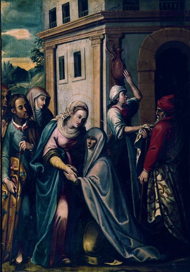 MATES PERE
LA VISITACION-TABLA DE S XIV
BARCELONA, MUSEO DE ARTE CATALUÑA
BARCELONA
