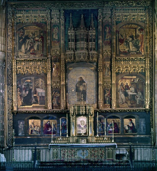 BERRUGUETE PEDRO 1450/1504
IGLESIA - RETABLO MAYOR 1494-1499 -  ARTE GOTICO
AVILA, CONVENTO DE SANTO TOMAS
AVILA