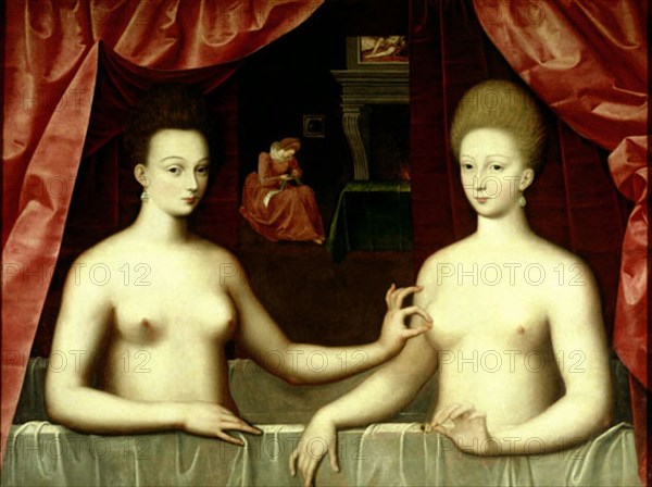 Ecole de Fontainebleau
GABRIELLE D'ESTREES (DQSA VILLARS)Y SU HERMANA EN EL BAÑO
PARIS, MUSEO LOUVRE-INTERIOR
FRANCIA