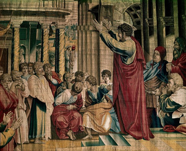 TAPIZ- SAN PABLO PREDICANDO EN ATENAS-COPIA DEL ORIGINAL DE RAFAEL DEL VATICANO DE 1515/16
MADRID, PALACIO REAL-TEJIDOS
MADRID

This image is not downloadable. Contact us for the high res.