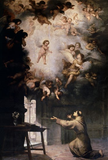MURILLO BARTOLOME 1618/1682
SAN ANTONIO DE PADUA ANTE LA APARICION DEL NIÑO JESUS- S XVII
SEVILLA, CATEDRAL
SEVILLA

This image is not downloadable. Contact us for the high res.