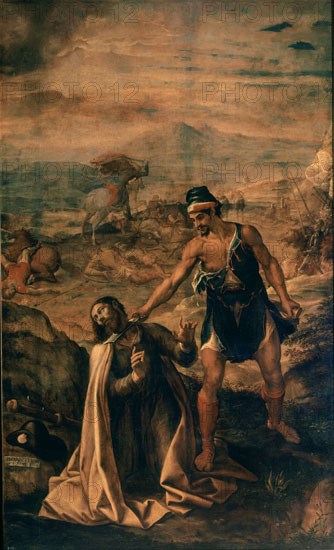 NAVARRETE EL MUDO 1526/1579
DEGOLLACION DE SANTIAGO-1571-364x228 CM-O/T-RENACIMIENTO ESPAÑOL-ESCUELA ESCURIALENSE
SAN LORENZO DEL ESCORIAL, MONASTERIO-INTERIOR
MADRID