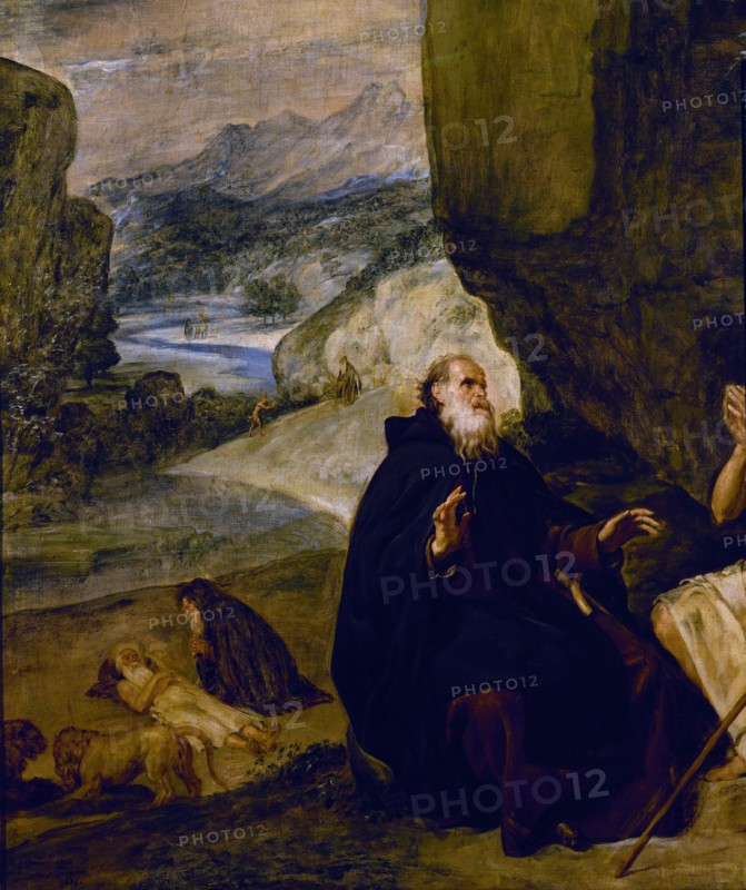 Vélasquez, Saint Antoine abbé et Saint Paul ermite (détail)