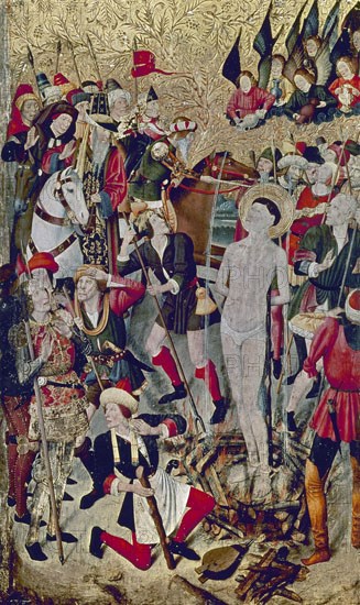 HUGUET JAIME 1414/1492
MARTIRIO DE SAN VICENTE - RETABLO DE SARRIA - GOTICO FINAL - S XV
BARCELONA, MUSEO DE ARTE CATALUÑA
BARCELONA