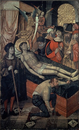 MAESTRO CASTELLSARDO
RETABLO DEL MARTIRIO DE SAN LORENZO-PROC DE SARRIA
BARCELONA, MUSEO DE ARTE CATALUÑA
BARCELONA