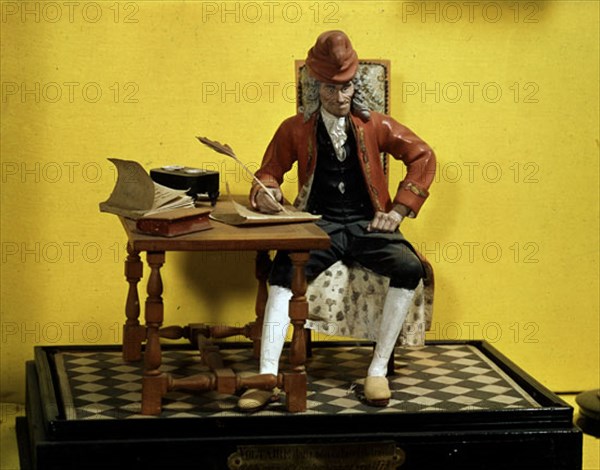 Voltaire, clay figurine