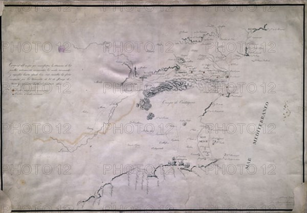 LARRAMENDI AGUSTIN
CROQUIS DE LA RIADA DEL AÑO 1829 EN LA PROVINCIA DE ALICANTE
MADRID, BIBLIOTECA NACIONAL MAPAS
MADRID