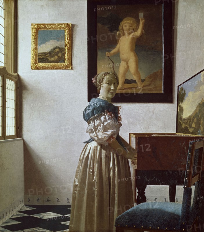 Vermeer, A Young Woman standing at a Virginal