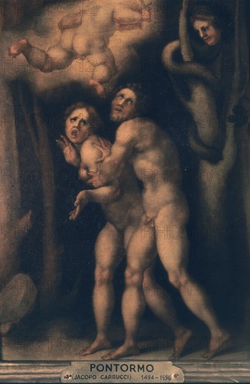 PONTORMO JACOBO DE CARUCCI 1494/1557
ADAN Y EVA ABANDONAN EL PARAISO
FLORENCIA, GALERIA DE LOS UFFIZI
ITALIA
