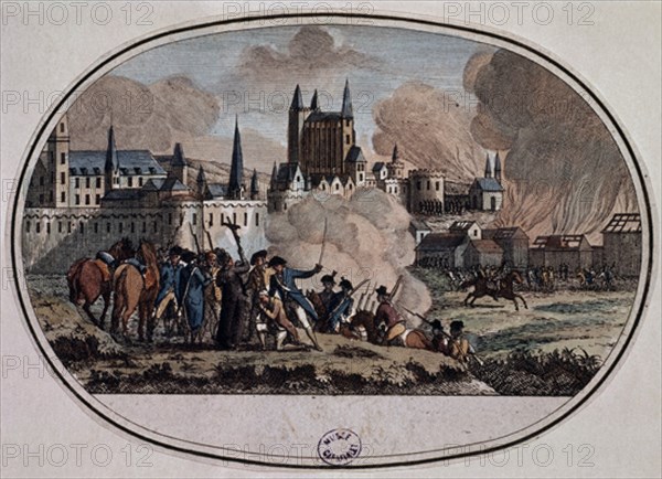 Engraving - Death of the Benedictines