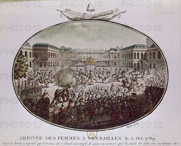 GUYON FERY DE
GRABADO- LLEGADA DE LAS MUJERES A VERSALLES EL 5/10/1789
PARIS, BIBLIOTECA NACIONAL
FRANCIA

This image is not downloadable. Contact us for the high res.