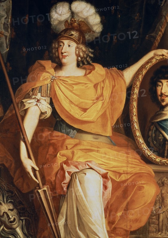 Bourguignon, The Duchess of Montpensier holding the portrait of his father the Duke of Orleans