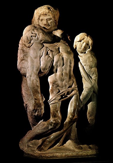 MIGUEL ANGEL 1475-1564
LA PIEDAD PALESTRINA - 1555-60 - ESCULTURA EN MARMOL - RENACIMIENTO ITALIANO
FLORENCIA, GALERIA DE LA ACADEMIA
ITALIA